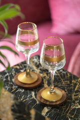 Glittering Cheers Wine Glass